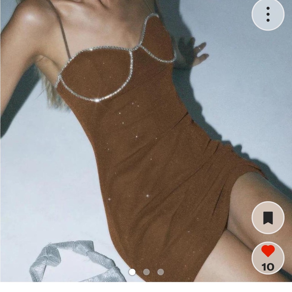 Princess Polly Embellished Brown Top